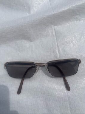 Versace Eyeglasses MOD. 1066 1053 Brown Half Rim Frame Italy 50-18-135 EUC